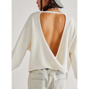 NWT Free People See You Tonight Pullover / Bright White